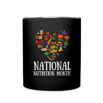 Nutritionniste holistique Mois national de la nutrition - Mug uni - noir - Devant