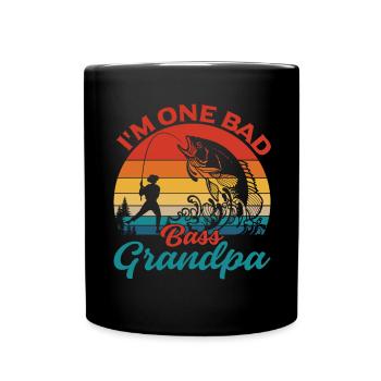 Je suis un mauvais grand-père de basse - - Mug uni - noir - Devant