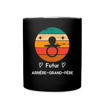 futur arrière-grand-père naissance retro - Mug uni - noir - Devant
