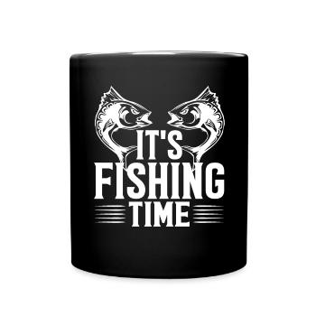 It's time to fish - - Full Colour Mug - black - Front