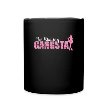 Patinage sur glace Gangsta Femme Rose Patinage sur glace - Mug uni - noir - Devant