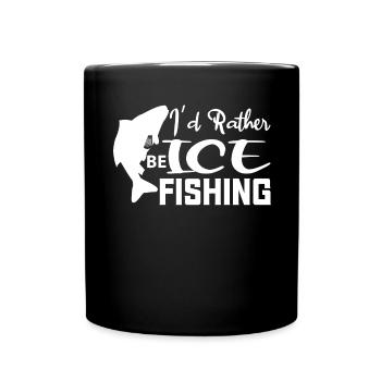 Je préfère pêcher sur la glace - - Mug uni - noir - Devant