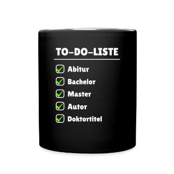 Doktortitel Autor promovieren Medizin Geschenk - Tasse einfarbig - Schwarz - Vorne
