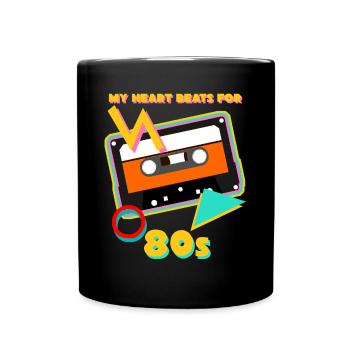 80s 1980 Disco Party Vintage 80s - Full Colour Mug - black - Front