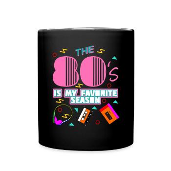 80s Party Disco 1980 80s - Full Colour Mug - black - Front