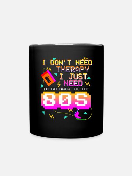 Années 80 Nostalgie Disco 1980 Fête Années 80 - Mug uni - noir