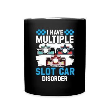 Ich habe mehrere Slot Car Unordnung Track Racing - Tasse einfarbig - Schwarz - Vorne