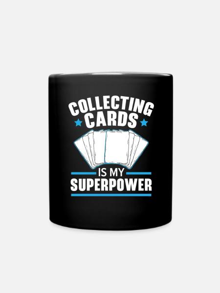 Collecting cards is my superpower TCG cards - Full Colour Mug - black