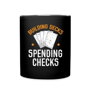 Construire des decks Chèques de dépenses Jeu de cartes à collectionner - Mug uni - noir - Devant