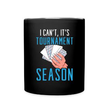 Je ne peux pas C’est la saison des tournois Carte à collectionner Sp - Mug uni - noir - Devant