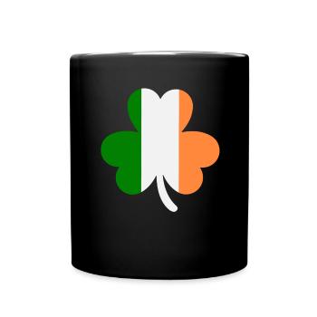 St Patricks Day Accessoires Ireland Shamrock Deko - Tasse einfarbig - Schwarz - Vorne