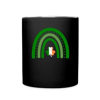 Accessoires de la Saint-Patrick Irlande Shamrock Décoration - Mug uni - noir - Devant