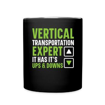 Ascenseurs d’opérateurs experts en transport vertical - Mug uni - noir - Devant