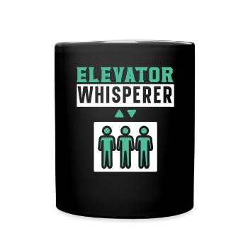Aufzugflüsterer Installateur Bediener Aufzug - Tasse einfarbig - Schwarz - Vorne