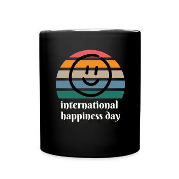 Journée internationale du bonheur - Mug uni - noir - Devant