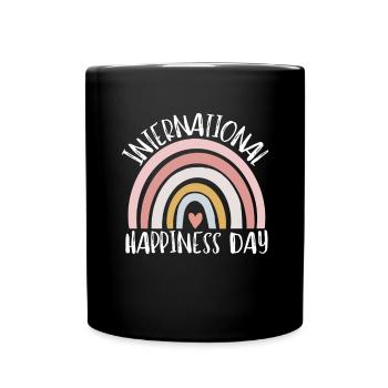 Journée internationale du bonheur - Mug uni - noir - Devant