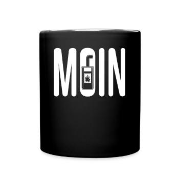 Kamin Ofen Nordsee Norddeutsch Kaminofen - Tasse einfarbig - Schwarz - Vorne