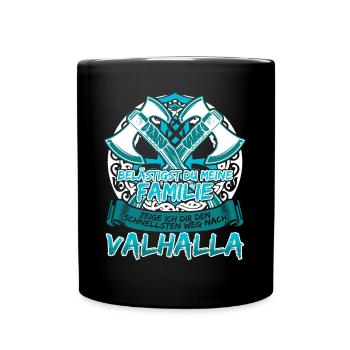 Schildmaid Wikinger Frau Berserker - Tasse einfarbig - Schwarz - Vorne