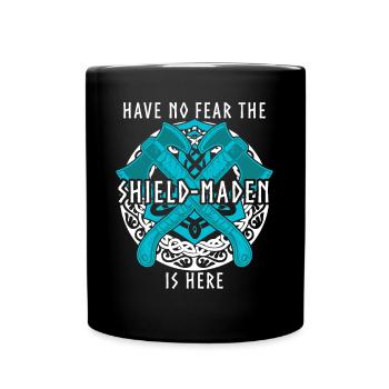 Shield-Maiden - Tasse einfarbig - Schwarz - Vorne