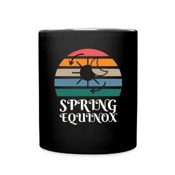 First Day Of Spring Equinox - Tasse einfarbig - Schwarz - Vorne