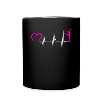 Gymnastique Battement de cœur Baton Twirl Gymnastique - Mug uni - noir - Devant