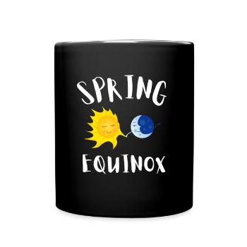 First Day Of Spring Equinox - Tasse einfarbig - Schwarz - Vorne