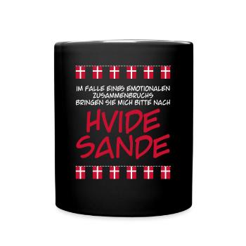 Hvide Sande Holmsland Klit Dänemark - Tasse einfarbig - Schwarz - Vorne