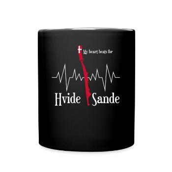Hvide Sande Urlaub Flagge Dänemark - Tasse einfarbig - Schwarz - Vorne