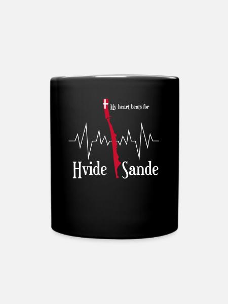 Hvide Sande Urlaub Flagge Dänemark - Tasse einfarbig - Schwarz
