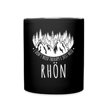 Rhön Rhöner Berge Wandern - Tasse einfarbig - Schwarz - Vorne