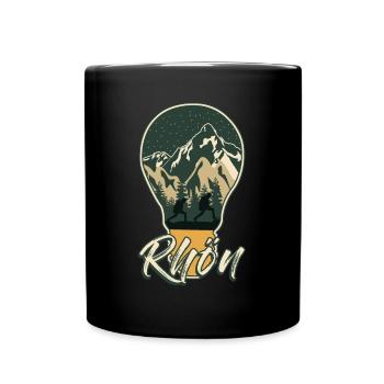 Rhön Wandern Klettern Rhöner Berge - Tasse einfarbig - Schwarz - Vorne