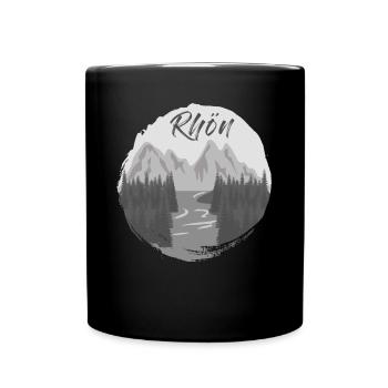 Rhön Hiking Forest River Rhön Mountains - Full Colour Mug - black - Front