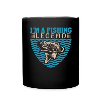 Je suis une légende de la pêche - - Mug uni - noir - Devant