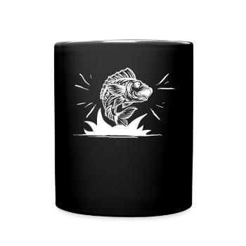 Pêche 5 - - Mug uni - noir - Devant