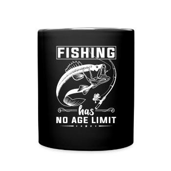 Fishing has no age limit - - Full Colour Mug - black - Front