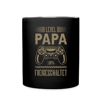 Für Papa zur Geburt, Frischgebackener Papa, Gaming - Tasse einfarbig - Schwarz - Vorne