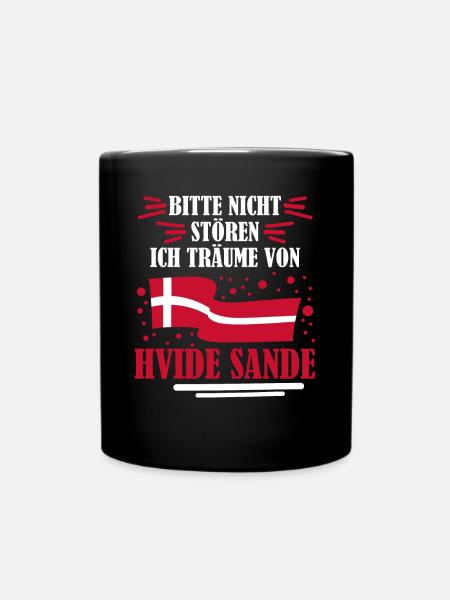 Hvide Sande Holmsland Klit Witz Dänemark - Tasse einfarbig - Schwarz
