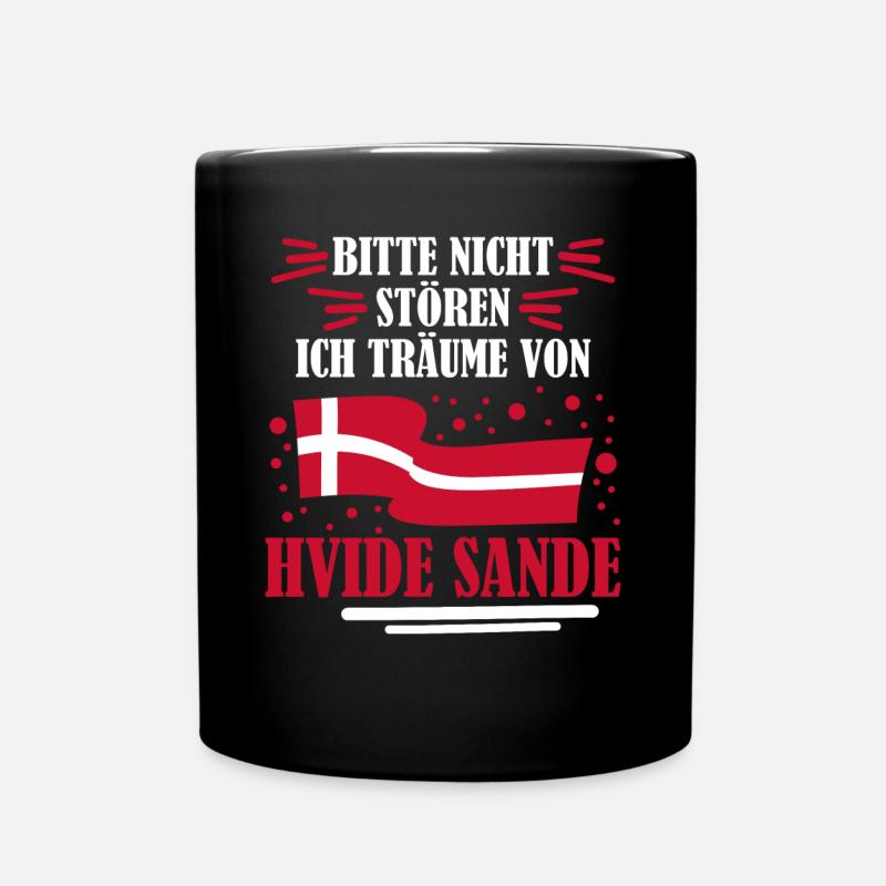 Hvide Sande Holmsland Klit Witz Dänemark - Tasse einfarbig - Schwarz