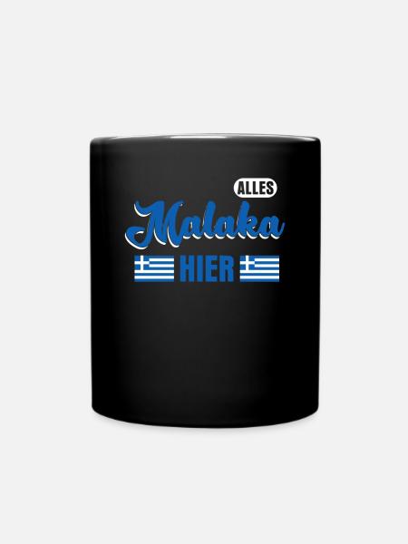 Malaka Griechenland - Tasse einfarbig - Schwarz