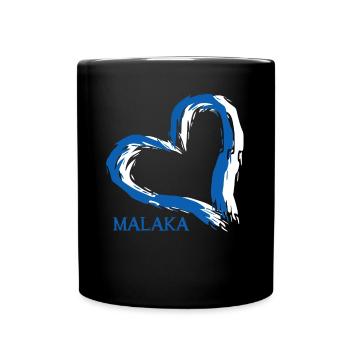 Griechenland Malaka Herz Grieche - Tasse einfarbig - Schwarz - Vorne