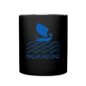 Grieche griechisches Schiff Griechenland - Tasse einfarbig - Schwarz - Vorne