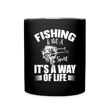 La pêche n’est pas un sport, mais un mode de vie - Mug uni - noir - Devant