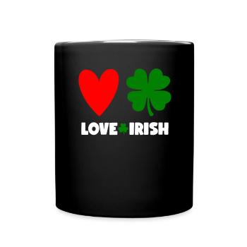 St Patricks Day Accessories Ireland Shamrock Decoration - Full Colour Mug - black - Front