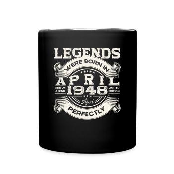 75e anniversaire homme légende né 1948 voiture classique - Mug uni - noir - Devant