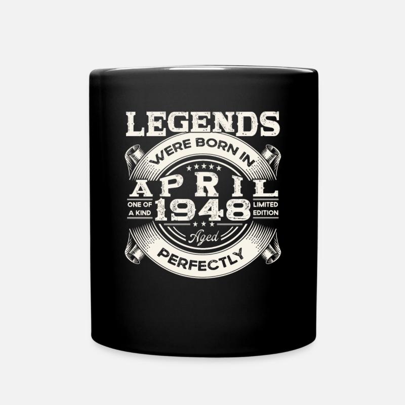 75. Geburtstag Mann Legende Jahrgang 1948 Oldtimer - Tasse einfarbig - Schwarz