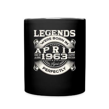 60. Geburtstag Mann April Jahrgang 1963 Oldtimer - Tasse einfarbig - Schwarz - Vorne