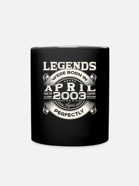 20th birthday man April vintage 2003 classic car - Full Colour Mug - black