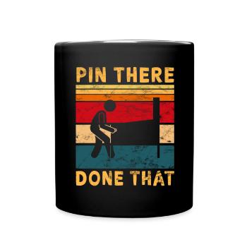 Pub Sports Pinball Machine - Retro Pinball Game - Full Colour Mug - black - Front