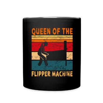 Pub Sports Pinball Machine - Retro Pinball Game - Full Colour Mug - black - Front
