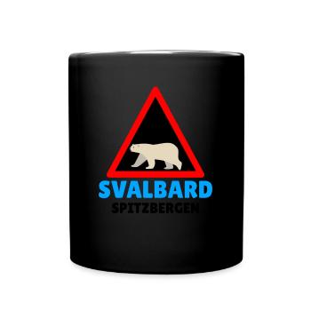 Norway Svalbard Spitsbergen Attention polar bears - Full Colour Mug - black - Front